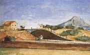 Paul Cezanne The Railway cutting USA oil painting artist